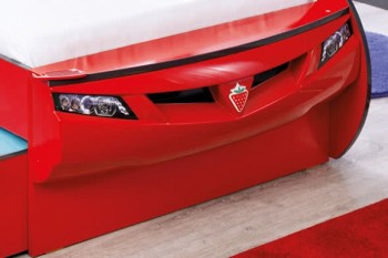 CARBED Кровать-машина Coupe с выдвижной кроватью Red 20.03.1306.00 в Заринске - zarinsk.mebel54.com | фото