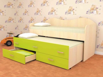 Кровать детская Нимфа двухместная 2.0 Венге/Дуб молочный в Заринске - zarinsk.mebel54.com | фото