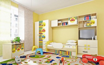 Детская комната Клаксон (Бежевый/корпус Клен) в Заринске - zarinsk.mebel54.com | фото