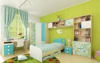Детская комната Твит (Белый/Зеленый/корпус Клен) в Заринске - zarinsk.mebel54.com | фото
