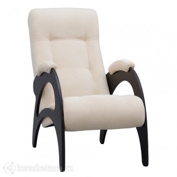 Кресло для отдыха Неаполь Модель 9 без лозы (Венге-эмаль/Ткань Ваниль Verona Vanilla) в Заринске - zarinsk.mebel54.com | фото