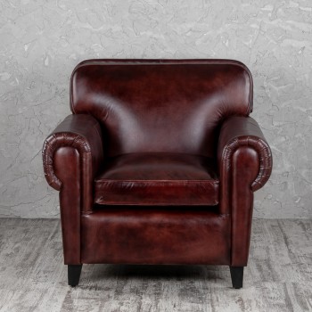 Кресло кожаное Элегант (Бордовый) в Заринске - zarinsk.mebel54.com | фото