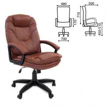 Кресло офисное BRABIX Trend EX-568 (коричневый) в Заринске - zarinsk.mebel54.com | фото
