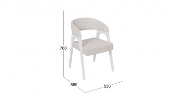 Кресло «Техас 1» (Белый матовый/Шенилл Estetica Vanille №220) в Заринске - zarinsk.mebel54.com | фото