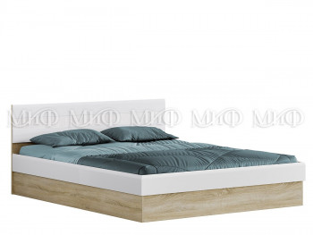 Кровать 1,4 спальня Фортуна (Дуб сонома/белый глянец) в Заринске - zarinsk.mebel54.com | фото