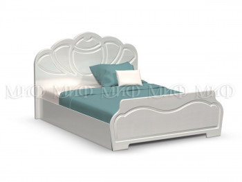 Кровать 1,4м Гармония (Белый/Белый глянец) в Заринске - zarinsk.mebel54.com | фото