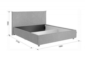 Кровать 1,6 Квест с подъемным механизмом (Топаз велюр) купить в Заринске - zarinsk.mebel54.com | фото