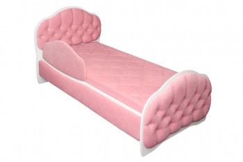 Кровать 160 Гармония 36 Светло-розовый (мягкий бортик) в Заринске - zarinsk.mebel54.com | фото