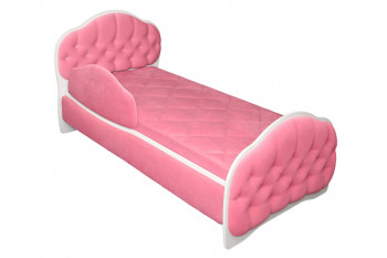 Кровать 160 Гармония 89 Розовый (мягкий бортик) в Заринске - zarinsk.mebel54.com | фото
