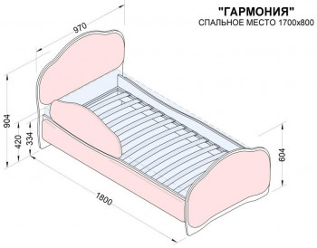 Кровать 170 Гармония 08 Шоколад (мягкий бортик) в Заринске - zarinsk.mebel54.com | фото