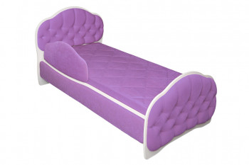 Кровать 170 Гармония 67 Светло-фиолетовый (мягкий бортик) в Заринске - zarinsk.mebel54.com | фото