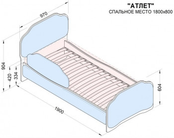 Кровать 180 Атлет 76 Зелёный (мягкий бортик) в Заринске - zarinsk.mebel54.com | фото