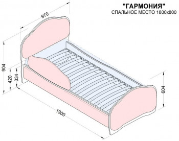 Кровать 180 Гармония 08 Шоколад (мягкий бортик) в Заринске - zarinsk.mebel54.com | фото