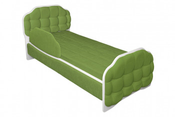 Кровать 190 Атлет Lux 76 Зелёный (мягкий бортик) в Заринске - zarinsk.mebel54.com | фото
