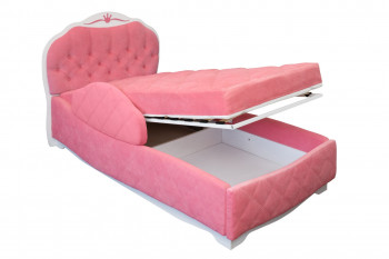 Кровать 190 Гармония Lux 32 Фиолетовый (мягкий бортик) в Заринске - zarinsk.mebel54.com | фото