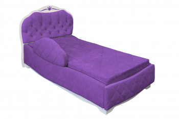 Кровать 190 Гармония Lux 32 Фиолетовый (мягкий бортик) в Заринске - zarinsk.mebel54.com | фото