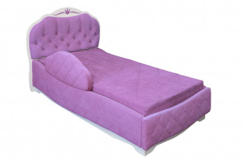 Кровать 190 Гармония Lux 67 Светло-фиолетовый (мягкий бортик) в Заринске - zarinsk.mebel54.com | фото