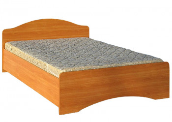 Кровать двойная 1600-1 без матраса (круглые спинки) Вишня Оксфорд в Заринске - zarinsk.mebel54.com | фото