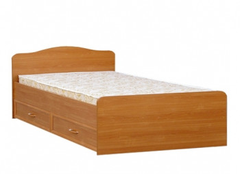 Кровать двойная с ящиками 1400-1 без матраса (круглые спинки) Вишня Оксфорд в Заринске - zarinsk.mebel54.com | фото