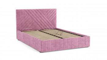 Кровать Гамма ш. 1400 (без основания для хранения) (велюр тенерифе розовый) в Заринске - zarinsk.mebel54.com | фото