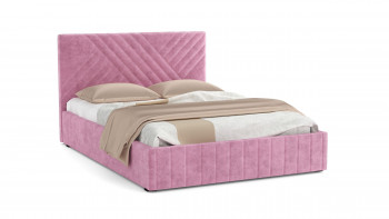 Кровать Гамма ш. 1400 (с основанием для хранения) (велюр тенерифе розовый) в Заринске - zarinsk.mebel54.com | фото