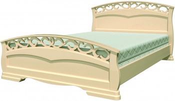 Кровать Грация-1 из массива сосны 1600*2000 Белый античный в Заринске - zarinsk.mebel54.com | фото