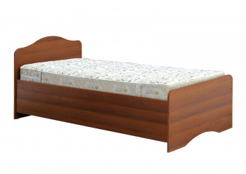 Кровать одинарная 900-1 без матраса (круглые спинки) Орех Таволато в Заринске - zarinsk.mebel54.com | фото