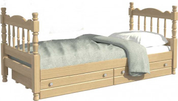 Кровать одинарная Аленка из массива сосны 800*1890 Сосна в Заринске - zarinsk.mebel54.com | фото