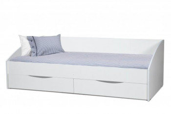 Кровать одинарная "Фея - 3" (симметричная) New/(белый / белый / ДВПО: белый) в Заринске - zarinsk.mebel54.com | фото
