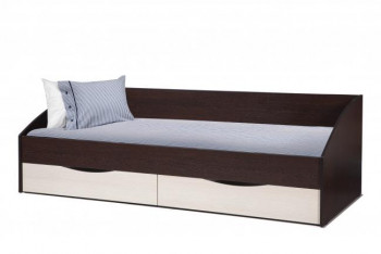 Кровать одинарная "Фея - 3" (симметричная) New (венге / вудлайн кремовый / ДВПО: белый) в Заринске - zarinsk.mebel54.com | фото