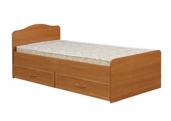 Кровать одинарная с ящиками 800-1 без матраса (круглые спинки) Вишня Оксфорд в Заринске - zarinsk.mebel54.com | фото