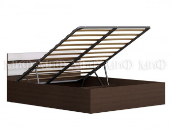 Кровать с подъемным механизмом Нэнси 1,4м (Венге/белый глянец) в Заринске - zarinsk.mebel54.com | фото