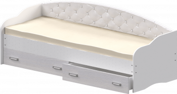 Кровать Софа-8 с мягкой спинкой (900х1900) Белый в Заринске - zarinsk.mebel54.com | фото