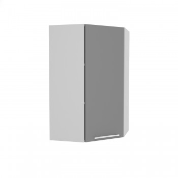 Лофт ВПУ 550 шкаф верхний угловой высокий (Штукатурка белая/корпус Серый) в Заринске - zarinsk.mebel54.com | фото