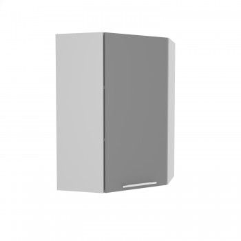 Лофт ВПУ 600 шкаф верхний угловой высокий (Штукатурка белая/корпус Серый) в Заринске - zarinsk.mebel54.com | фото
