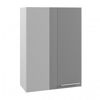 Лофт ВПУ 650 шкаф верхний угловой высокий (Штукатурка белая/корпус Серый) в Заринске - zarinsk.mebel54.com | фото
