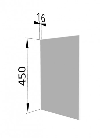 Панель торцевая (для шкафа горизонтального высокого) ВПГ Ройс (Белый софт) в Заринске - zarinsk.mebel54.com | фото