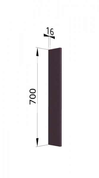 Панель торцевая (для шкафа торцевого верхнего) ПТ 400 Тито, Гарда (Пурпур) в Заринске - zarinsk.mebel54.com | фото