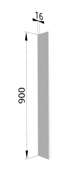 Панель торцевая (для шкафа верхнего торцевого высокого) ВПТ 400 Капри (Липа белый) в Заринске - zarinsk.mebel54.com | фото