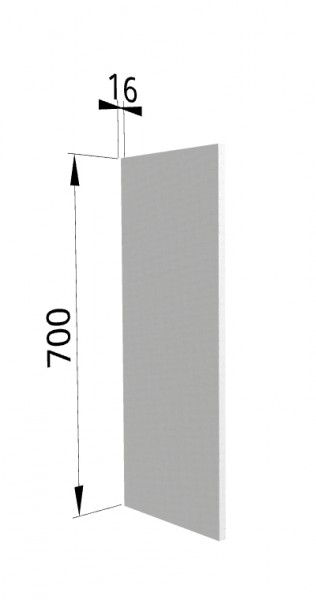 Панель торцевая (для шкафа верхнего высотой 700 мм) П Мелисса (Белый скин) в Заринске - zarinsk.mebel54.com | фото