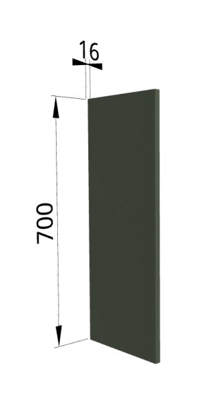 Панель торцевая П Квадро (для шкафа верхнего) Оливково-зеленый в Заринске - zarinsk.mebel54.com | фото
