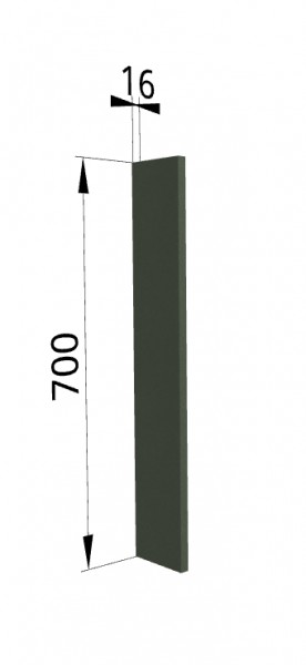 Панель торцевая ПТ 400 Квадро (для шкафа торцевого верхнего) Оливково-зеленый в Заринске - zarinsk.mebel54.com | фото