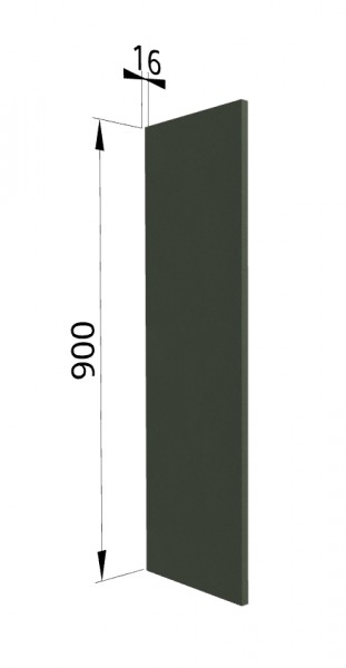 Панель торцевая ВП Квадро (для шкафа верхнего высокого) Оливково-зеленый в Заринске - zarinsk.mebel54.com | фото