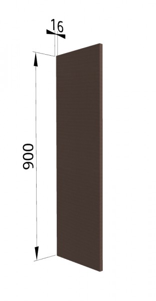 Панель торцевая ВП Квадро (для шкафа верхнего высокого) Шоколад кожа в Заринске - zarinsk.mebel54.com | фото