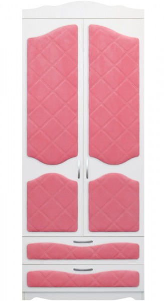 Шкаф 2-х створчатый с ящиками серии Иллюзия 89 Розовый в Заринске - zarinsk.mebel54.com | фото