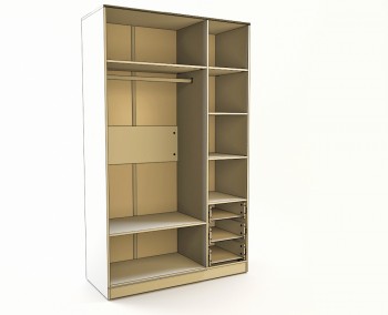 Шкаф 3-х створчатый с ящиками Лофт (Белый/корпус Дуб Сонома) в Заринске - zarinsk.mebel54.com | фото