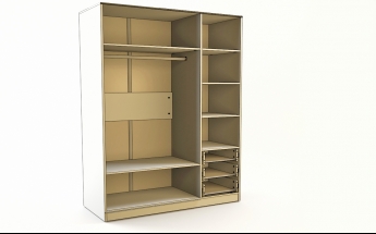 Шкаф 3-х створчатый с ящиками Санни (Белый/корпус Клен) в Заринске - zarinsk.mebel54.com | фото
