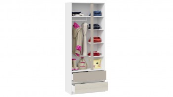 Шкаф для одежды комбинированный «Сканди» Дуб Гарден/Белый/Глиняный серый в Заринске - zarinsk.mebel54.com | фото