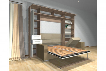 Шкаф-кровать с диваном Каролина в Заринске - zarinsk.mebel54.com | фото