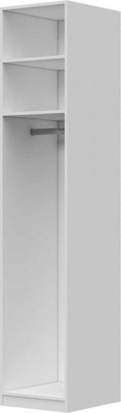 Шкаф ШР-1 зеркало, правый, Вива (Белый/Белый глянец/Платина) в Заринске - zarinsk.mebel54.com | фото